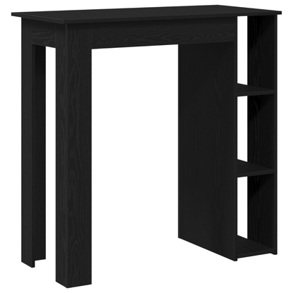 Barbord med hylle - Svart eik, 102x50x103,5 cm, Laget av konstruert tre