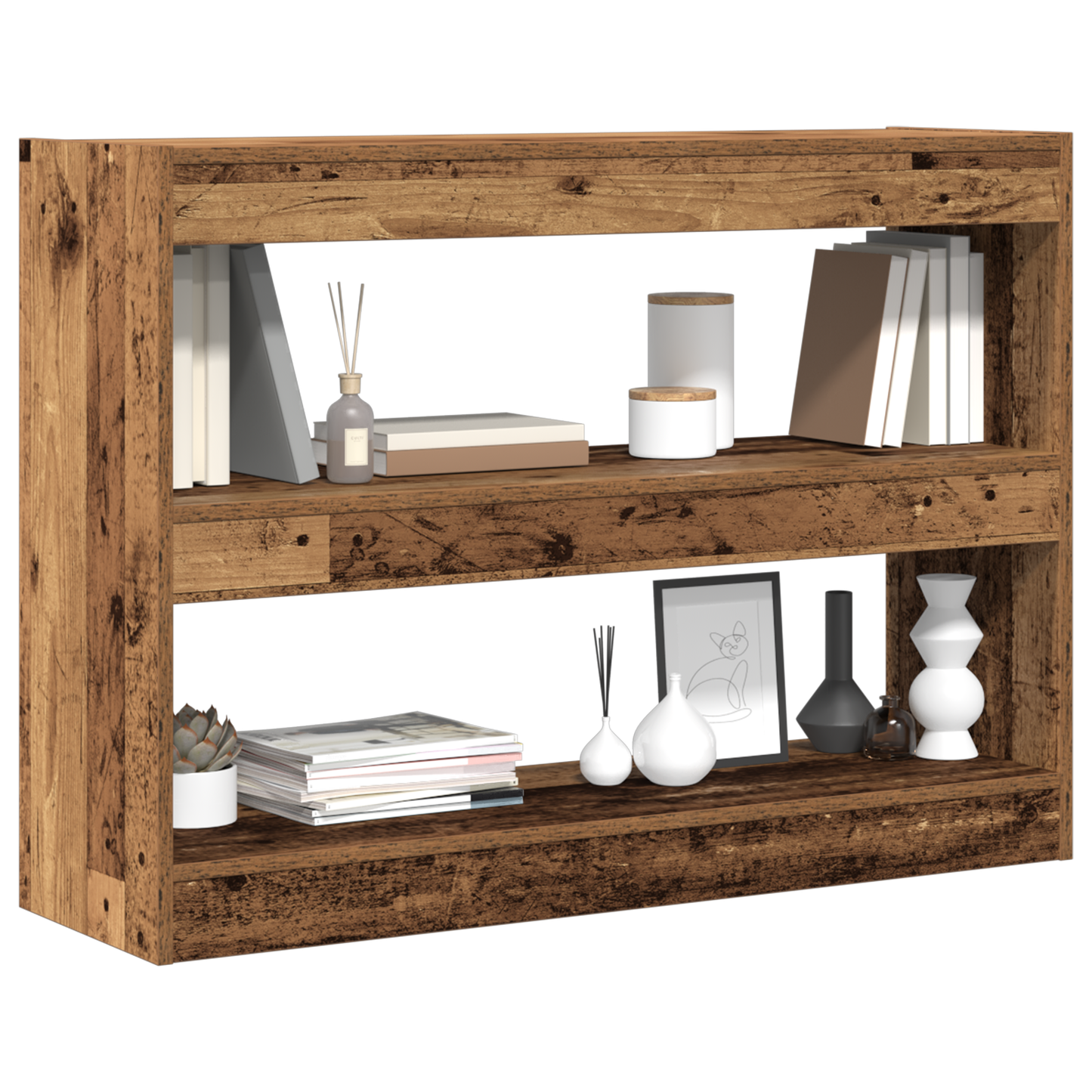 Bokhylle/Romdeler i Gamle Tre, 100x30x72 cm, laget av Ingeniørtre