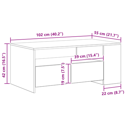 Salongbord Sofabord Tre 102x55x43.5 cm