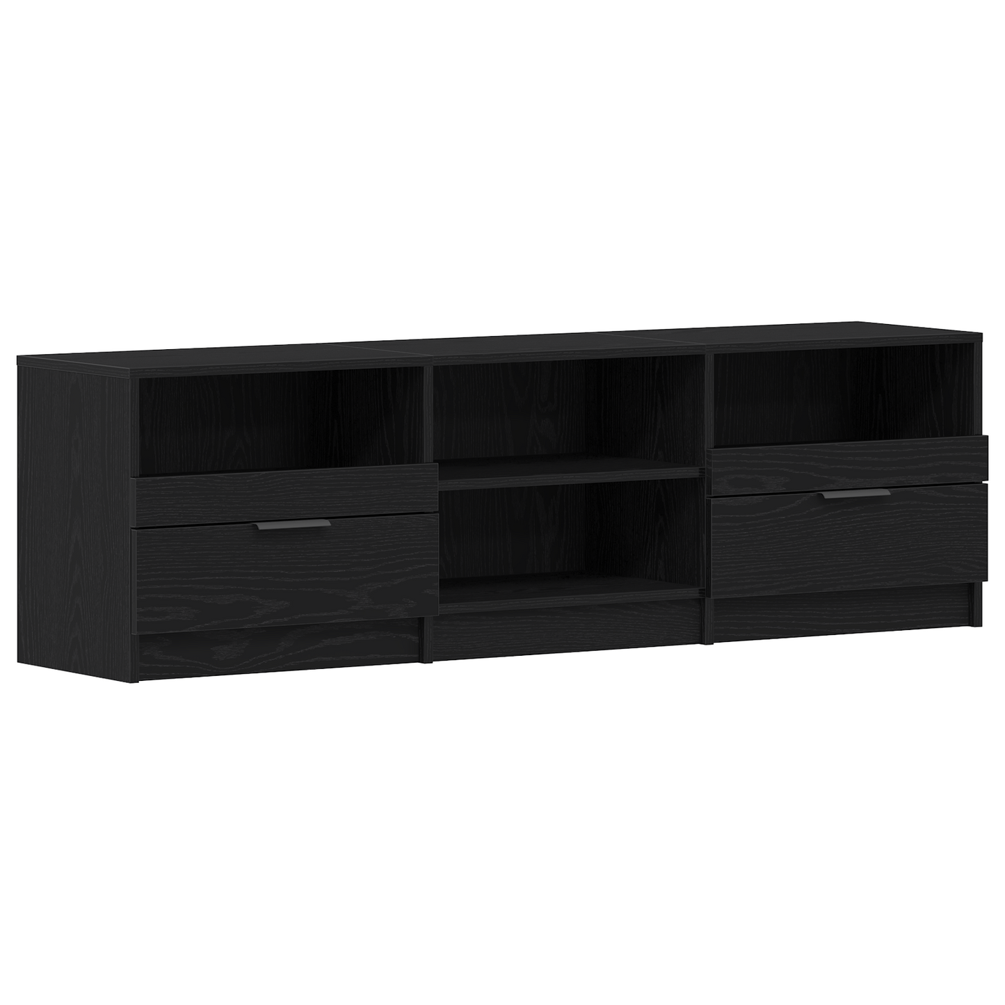 TV-Møbel Svart Eik TV-benk 150x33,5x45 cm