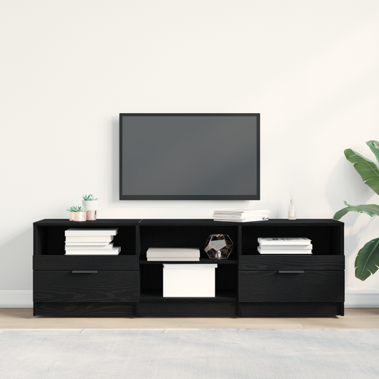 TV-Møbel Svart Eik TV-benk 150x33,5x45 cm