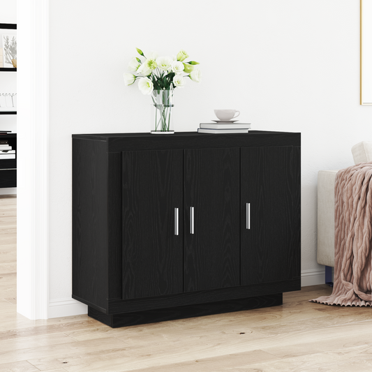 Skjenk Svart Eik 92x35x75 cm