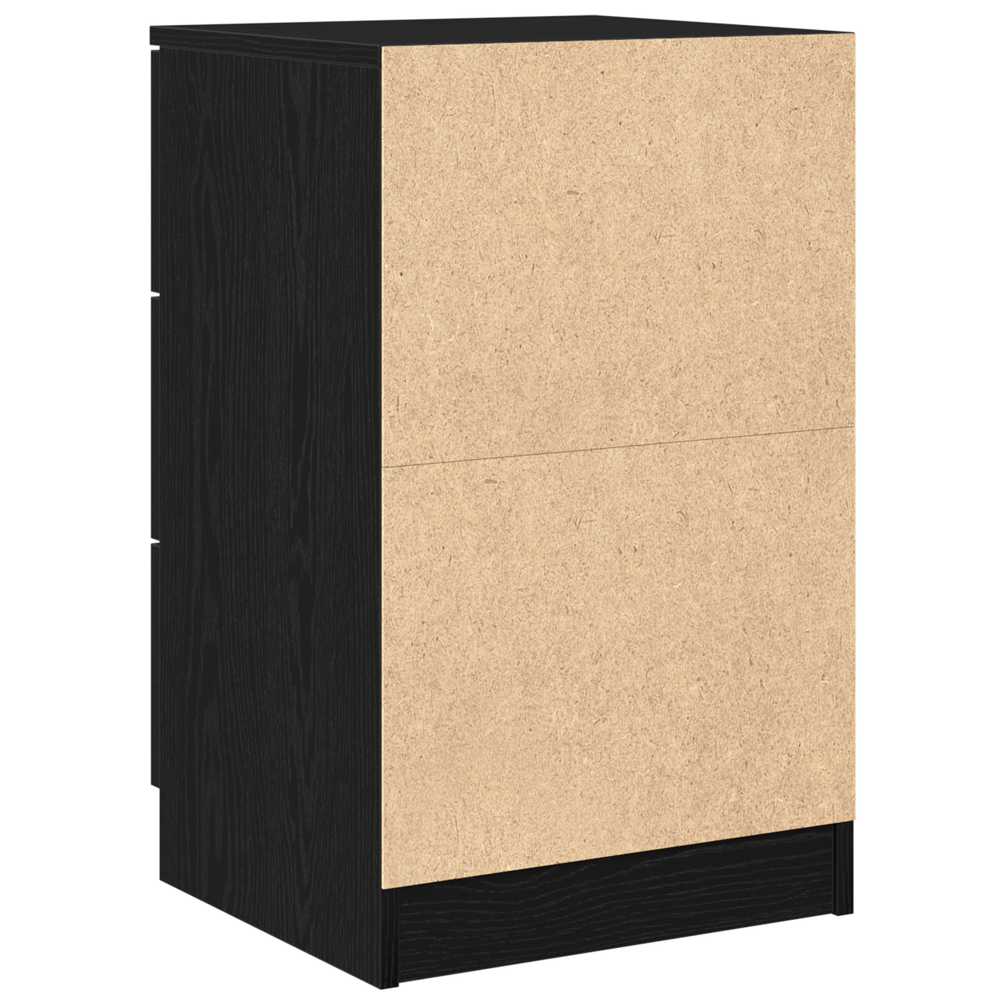Svart Eik Nattbord - 40x65x65 cm