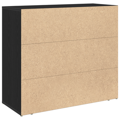 Skjenk Svart Eik 80x33x70 cm