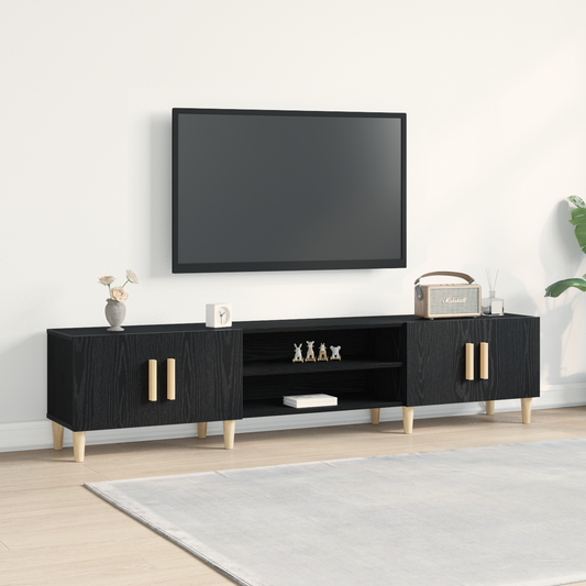 TV-Møbel Svart Eik TV-skap 180 x 31,5 x 40 cm