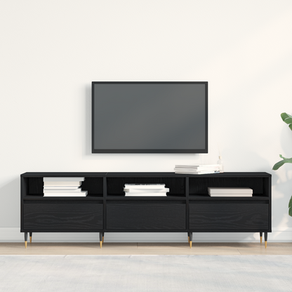 TV-Møbel Svart Eik 150x30x44,5 cm