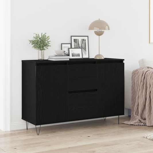 Skjenk Svart Eik 101,5x35x70 cm