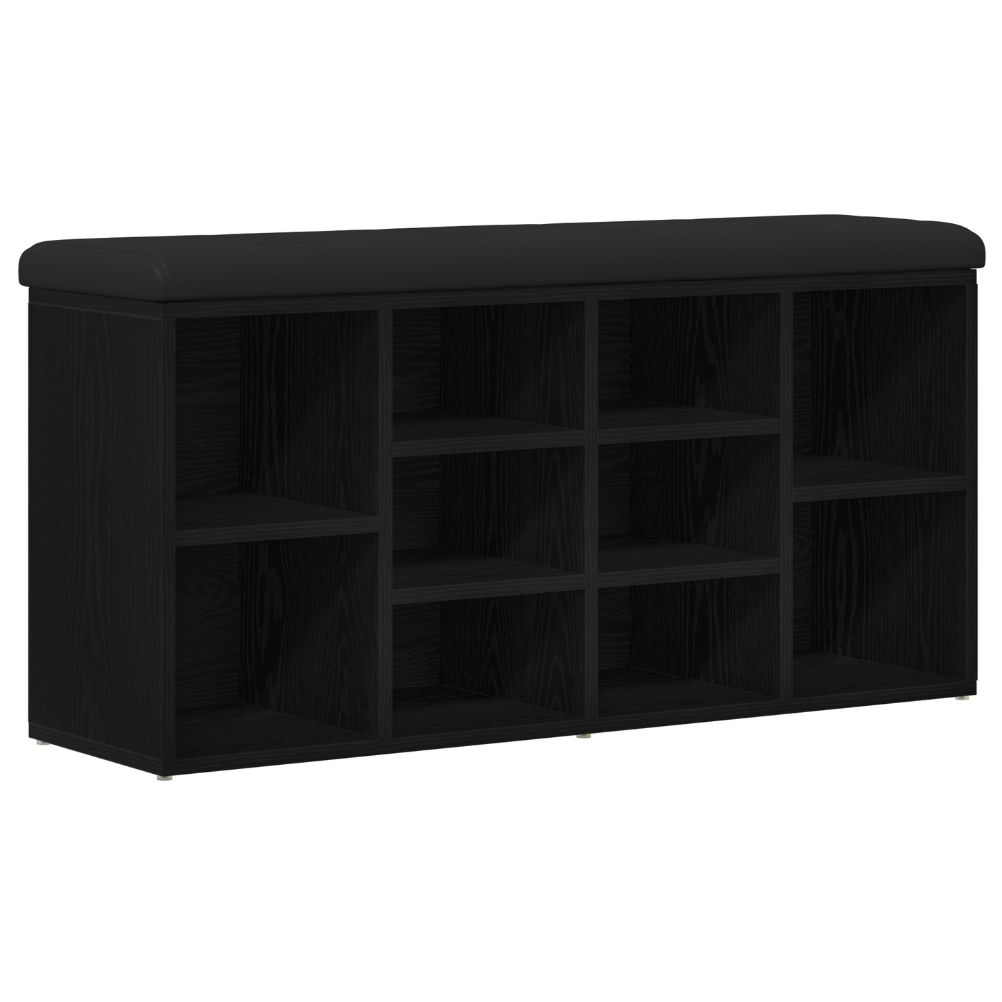 Oppbevaringsbenk Svart Eik 100x30x48 cm Konstruert Tre