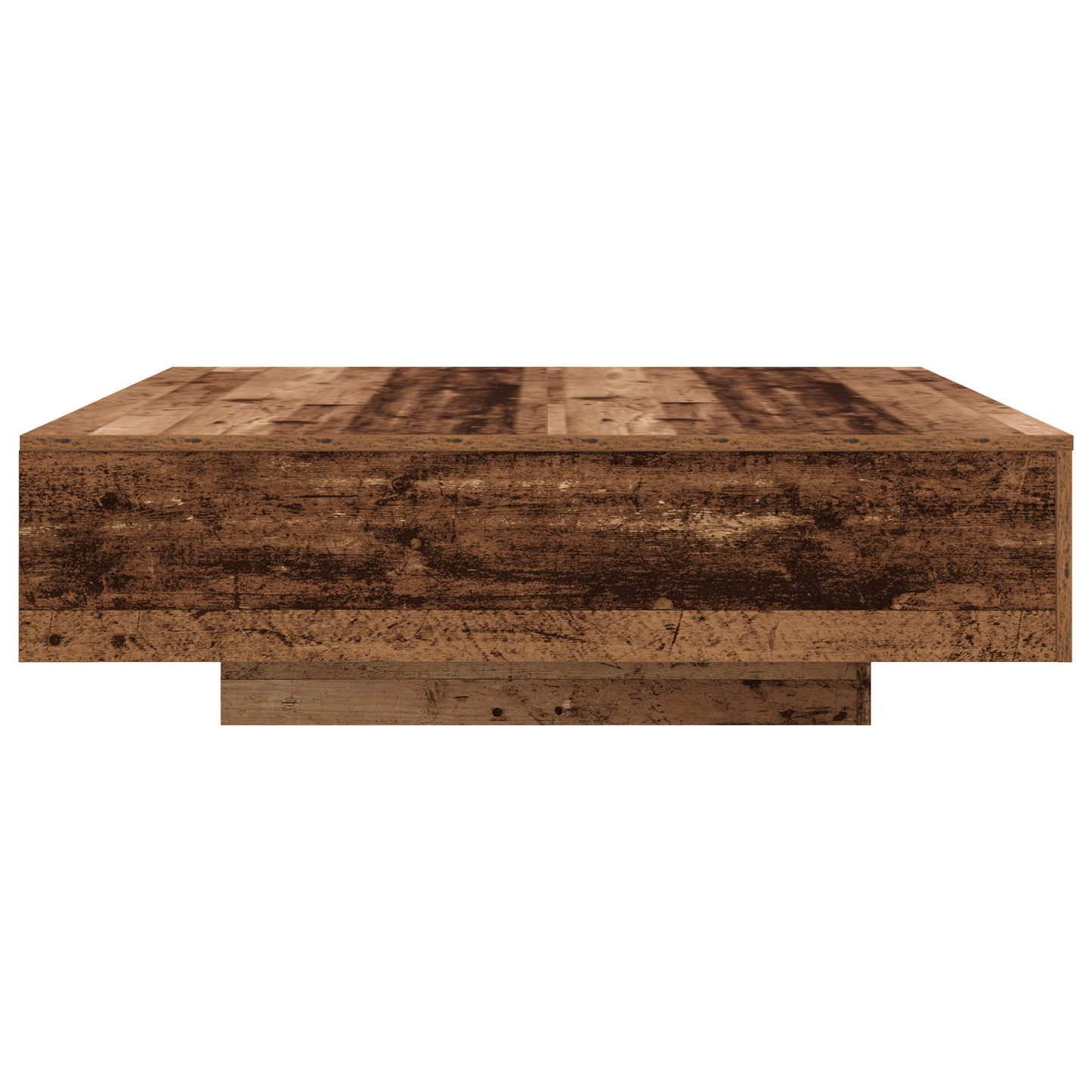 Salongbord Sofabord Tre med LED-belysning Gamle Treverk 100x100x31 cm
