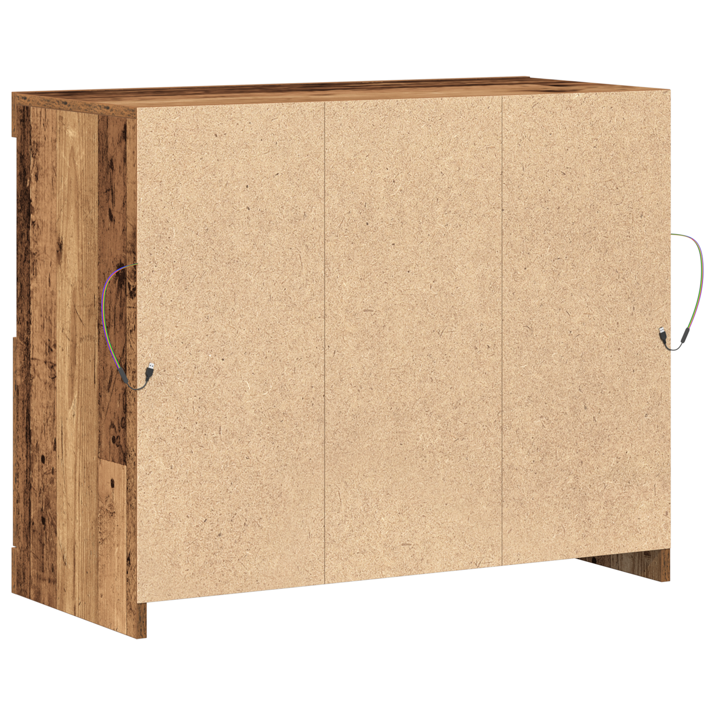 Skjenk Gammelt Tre med LED lys 81x37x67 cm