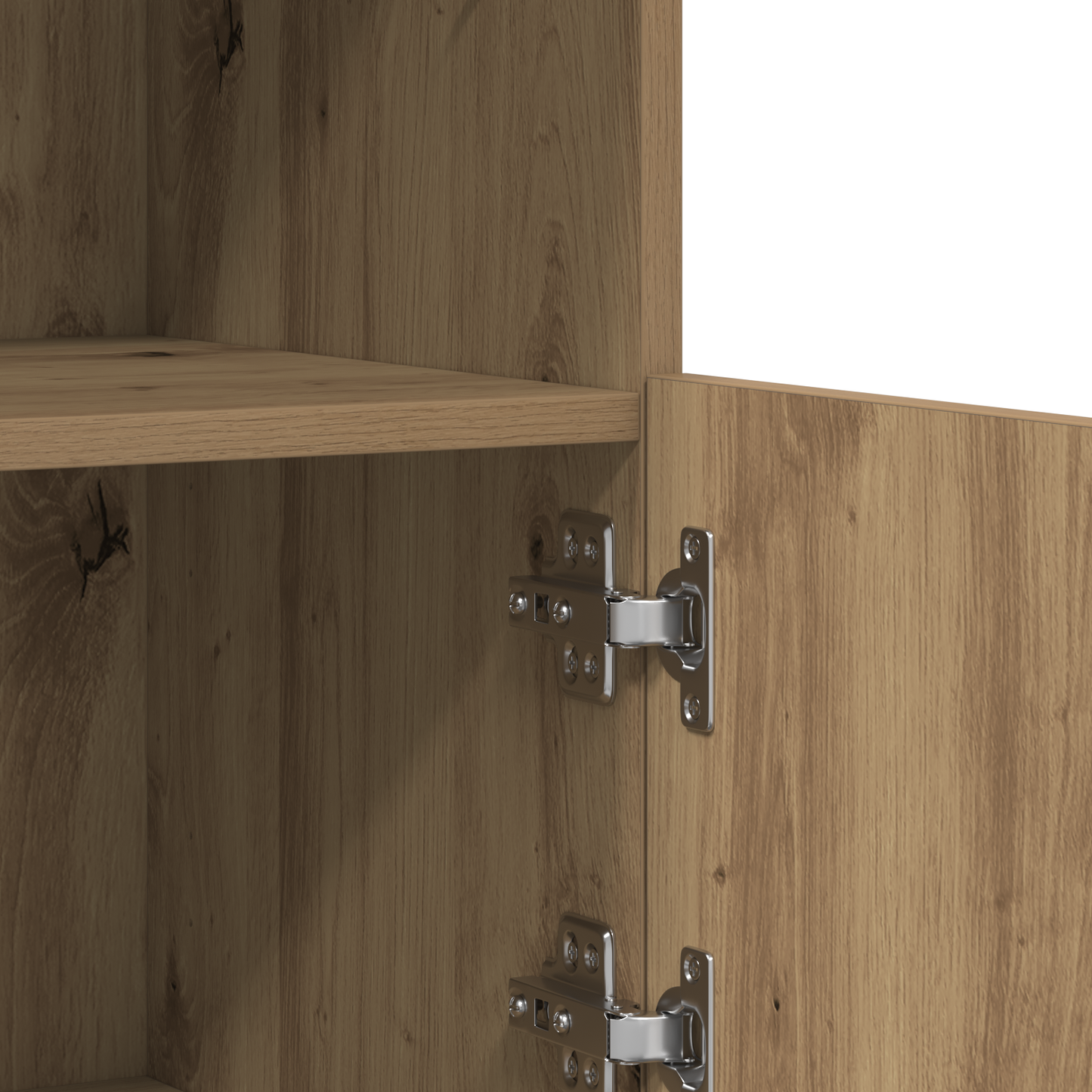 Skjenk Artisan Eik med LED-lamper 81x37x67 cm
