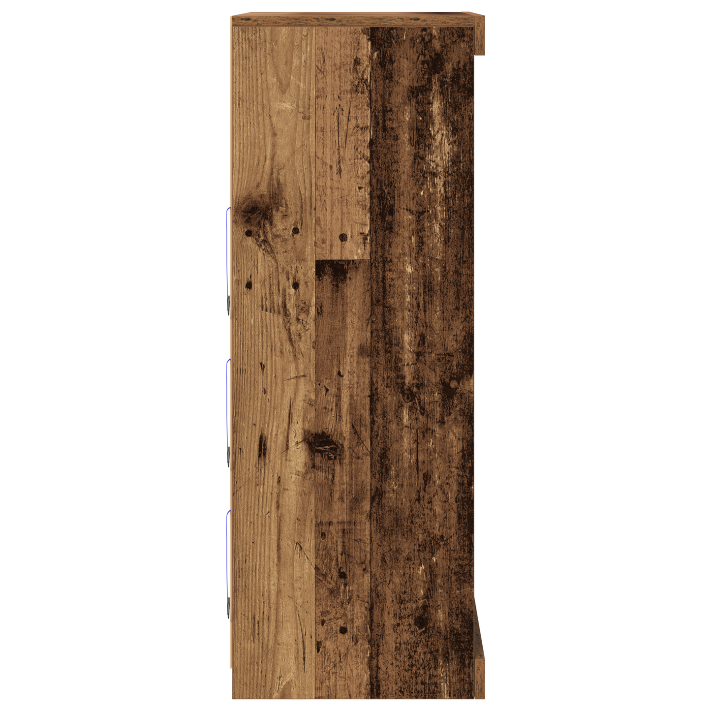 Skjenk Gammelt Tre med LED-lamper 60,5x37x100 cm