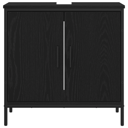 Baderomsvaskskap Sort Eik 60x30x60 cm Konstruert Tre