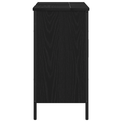 Baderomsvaskskap Sort Eik 60x30x60 cm Konstruert Tre