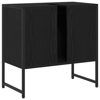Baderomsskap Svart eik 60x33x60 cm Konstruert tre
