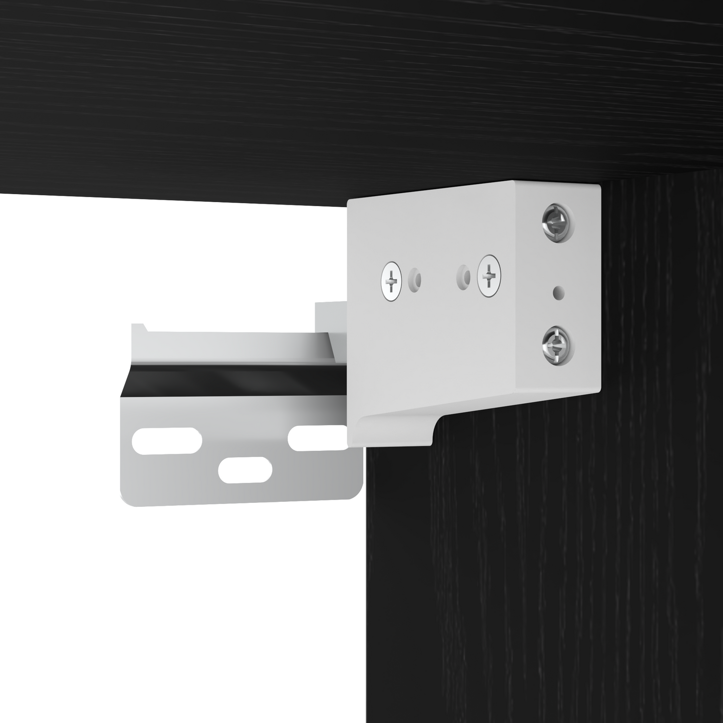 Svart Eik Hengende Glasskap 80x31x60 cm laget av konstruert tre