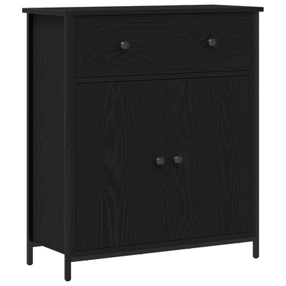 Skjenk Svart Eik 70x30x80 cm