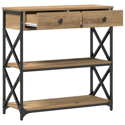 Avlastningsbord konsollbord Artisan Eik 75x28x75 cm