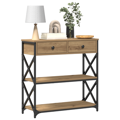 Avlastningsbord konsollbord Artisan Eik 75x28x75 cm