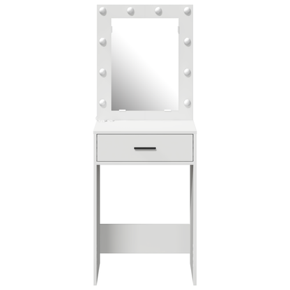 Sminkebord Hvit LED 50x41x135 cm