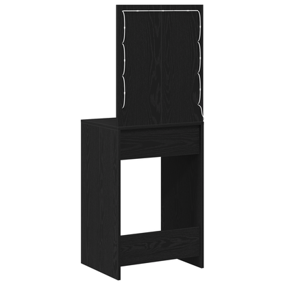 Sminkebord Svart Eik LED 50x41x135 cm