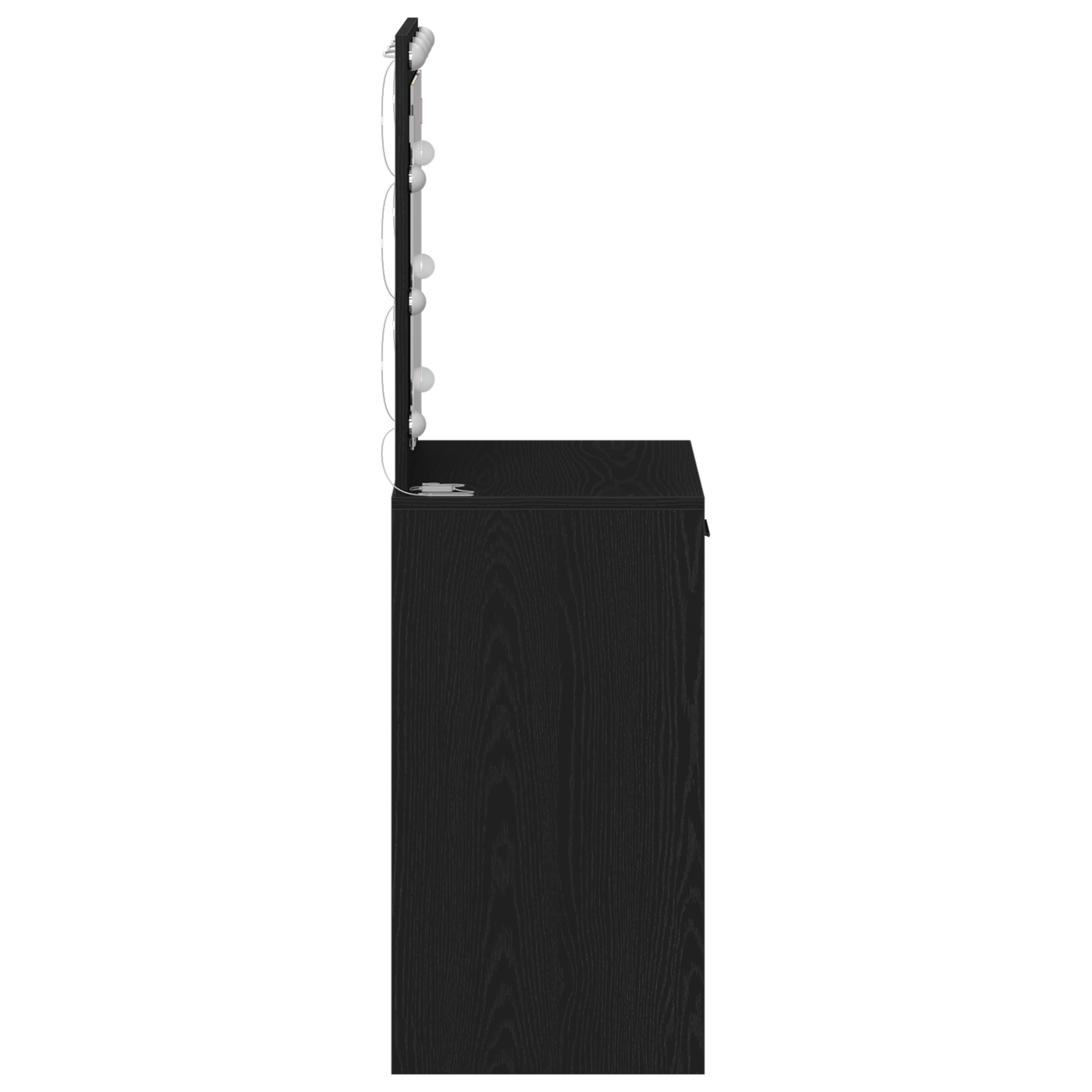 Sminkebord Svart Eik LED 50x41x135 cm