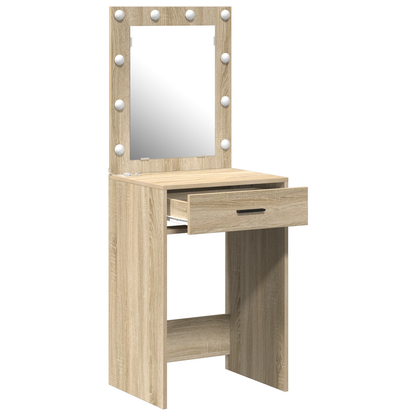 Sminkebord Sonoma Eik LED 50x41x135 cm