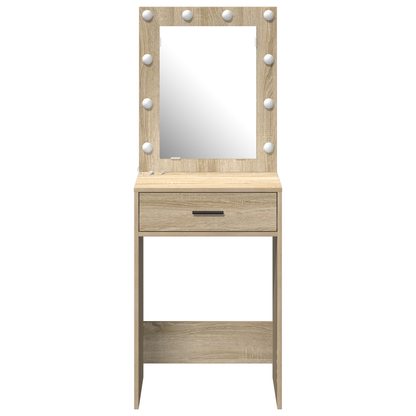 Sminkebord Sonoma Eik LED 50x41x135 cm