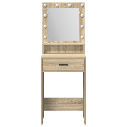 Sminkebord Sonoma Eik LED 50x41x135 cm