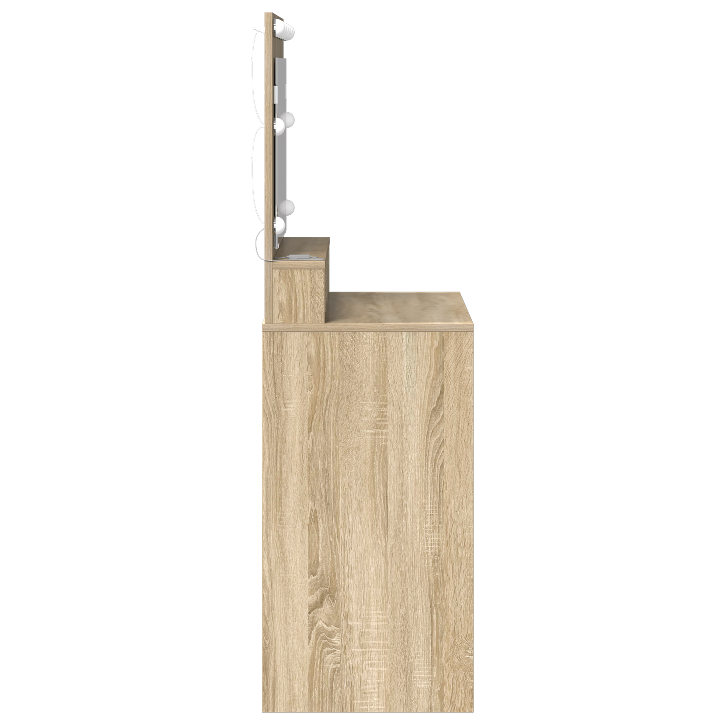 Smykkebord med LED-lys i Sonoma Eik 79x41x135 cm