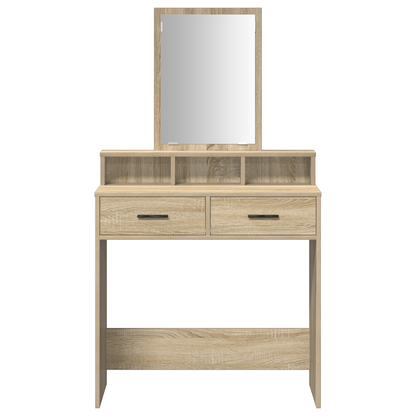 Sminkebord Sonoma Eik skuffer 79x41x140 cm