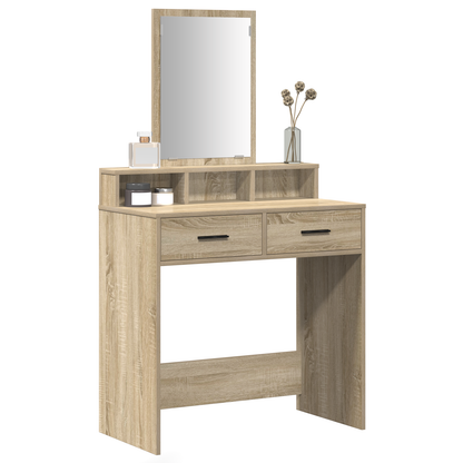 Sminkebord Sonoma Eik skuffer 79x41x140 cm
