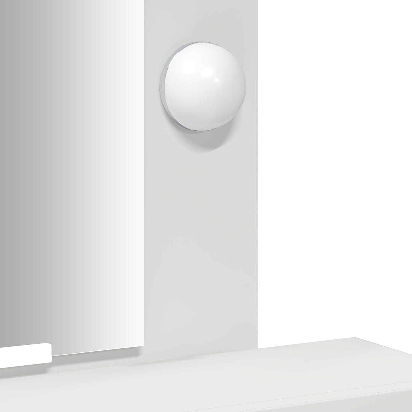 Sminkebord Hvit LED 50x41x140 cm