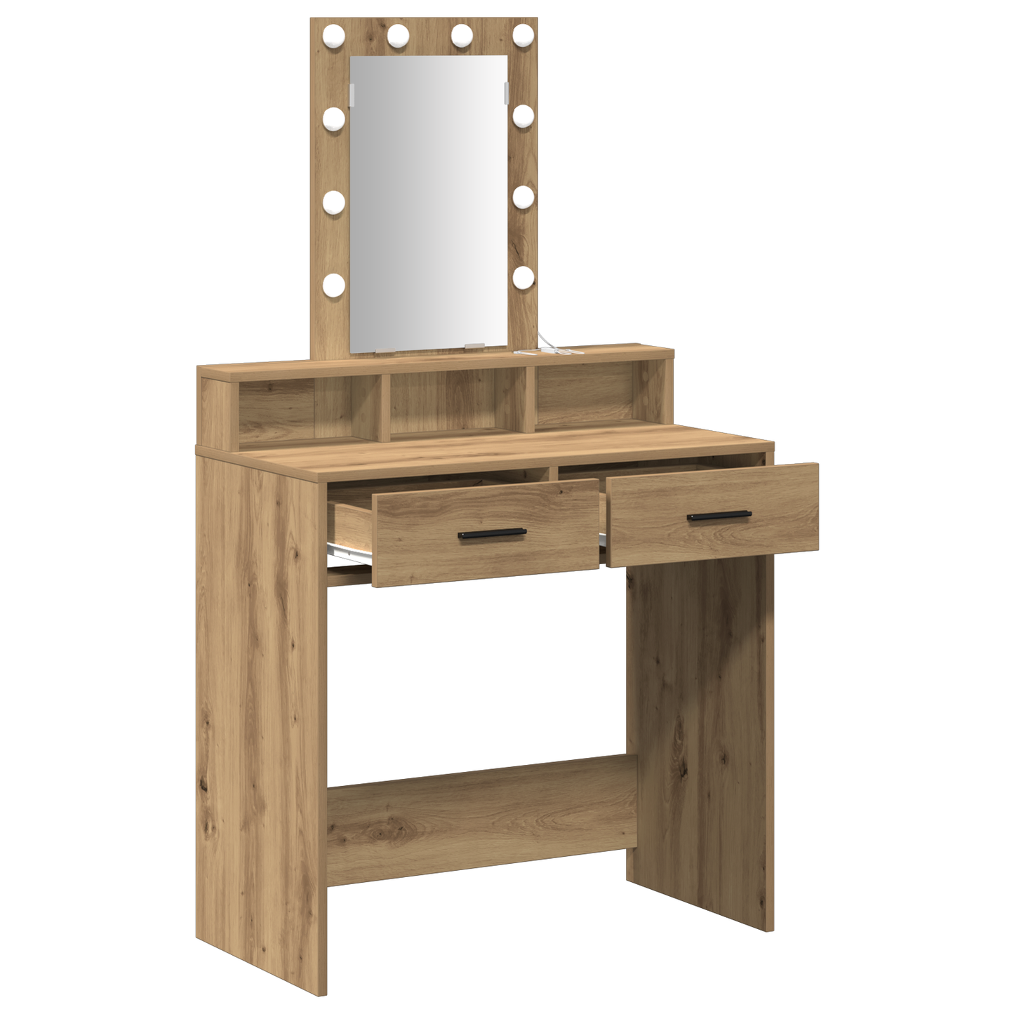 Sminkebord Artisan Eik LED 79x41x140 cm