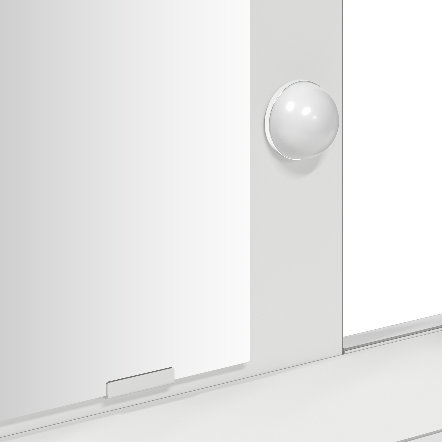 Sminkebord Hvit LED 100x41x140 cm