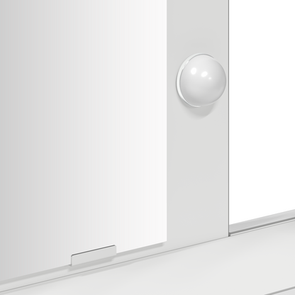 Sminkebord Hvit LED 100x41x140 cm