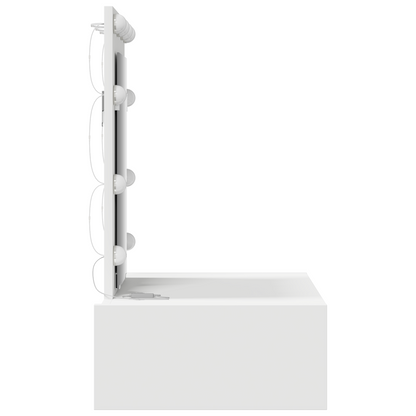 Sminkebord Hvit vegghengt LED
