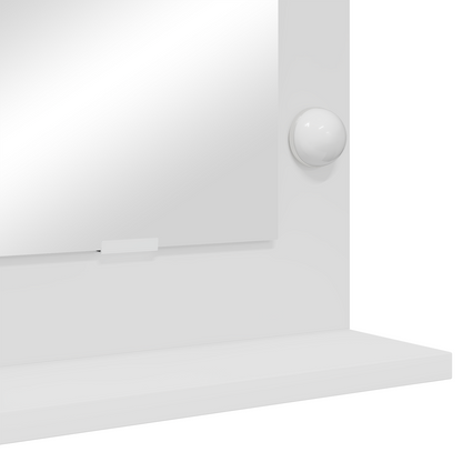 Sminkespeil Hvit LED 80x55x18 cm