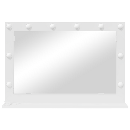 Sminkespeil Hvit LED 80x55x18 cm