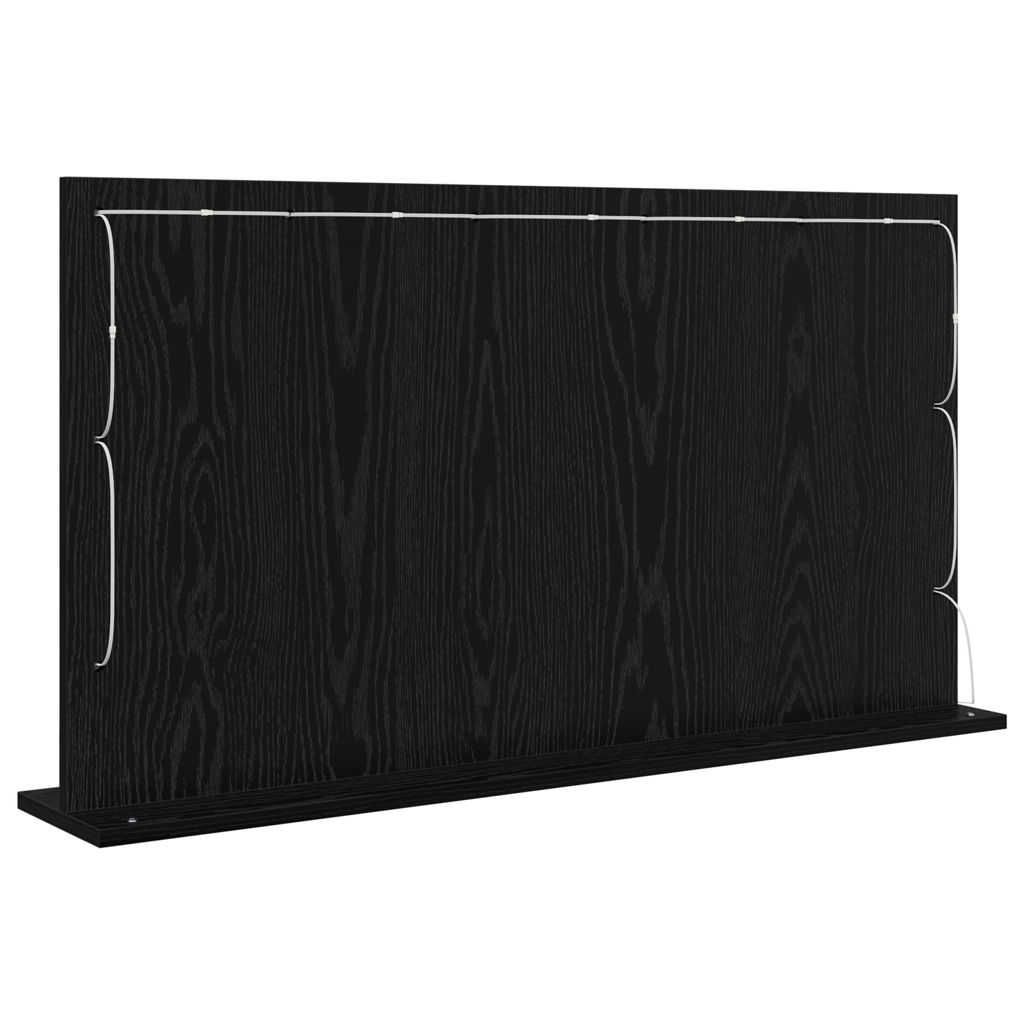 Sminkespeil Svart Eik LED 100x55x18 cm