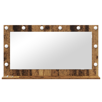 Baderomsspeil Gammelt Tre Tre og glass 100 x 55 x 18 cm Speil