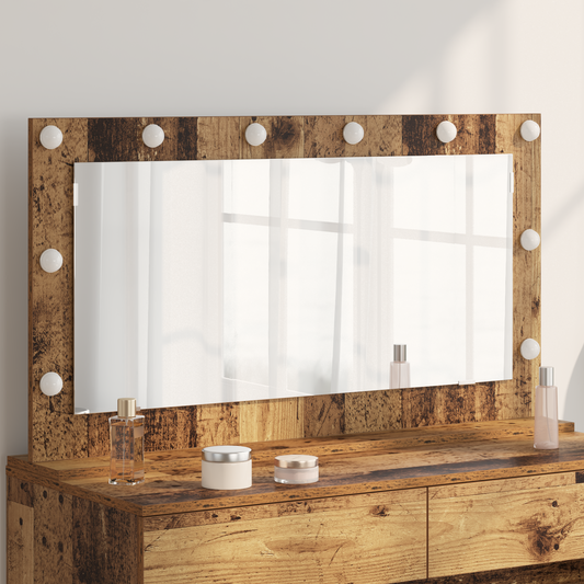 Baderomsspeil Gammelt Tre Tre og glass 100 x 55 x 18 cm Speil