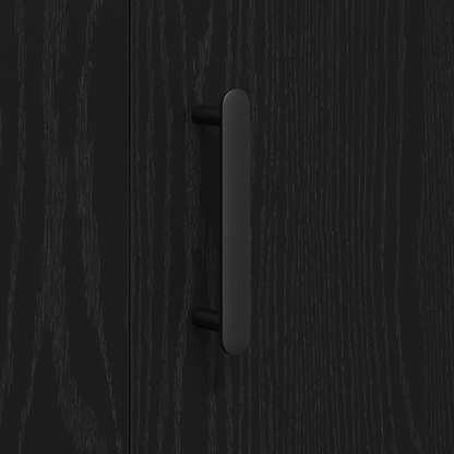 Skjenk Svart Eik 90x34x80 cm