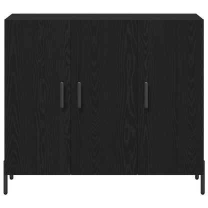 Skjenk Svart Eik 90x34x80 cm
