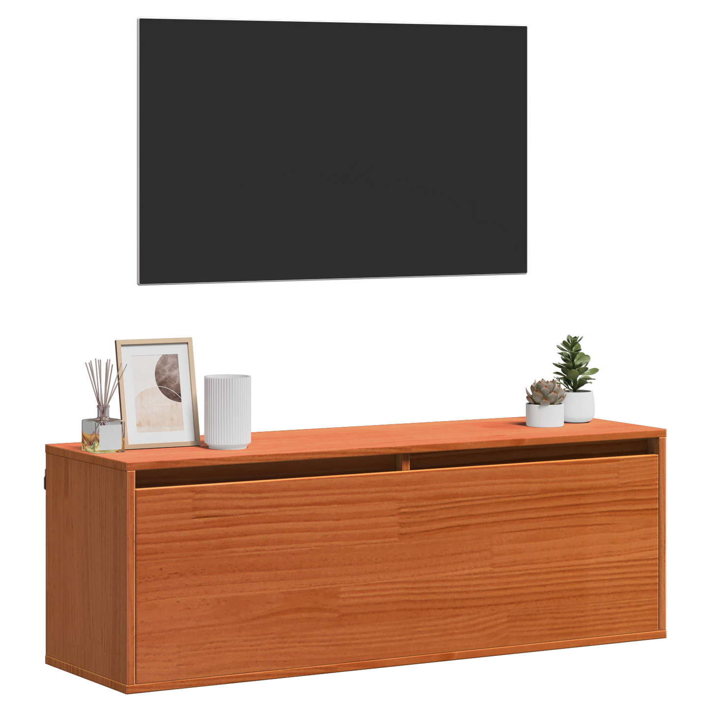 Veggskap Brun Voksbrun 100 x 30 x 35 cm Heltre furu