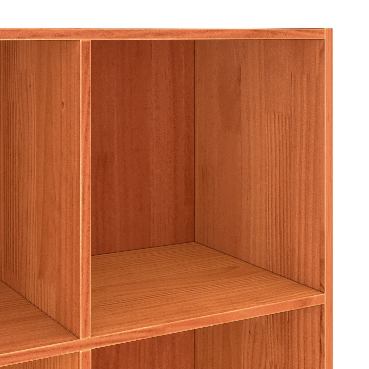 Bokhylle Brun Romdeler Voksbrun 104 x 33 x 110 cm Heltre furu