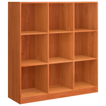Bokhylle Brun Romdeler Voksbrun 104 x 33 x 110 cm Heltre furu