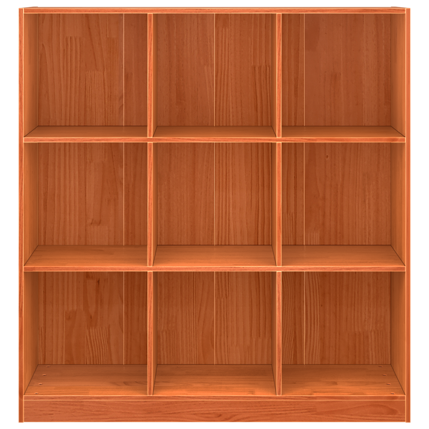 Bokhylle Brun Romdeler Voksbrun 104 x 33 x 110 cm Heltre furu