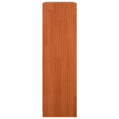 Bokhylle Brun Romdeler Voksbrun 104 x 33 x 110 cm Heltre furu