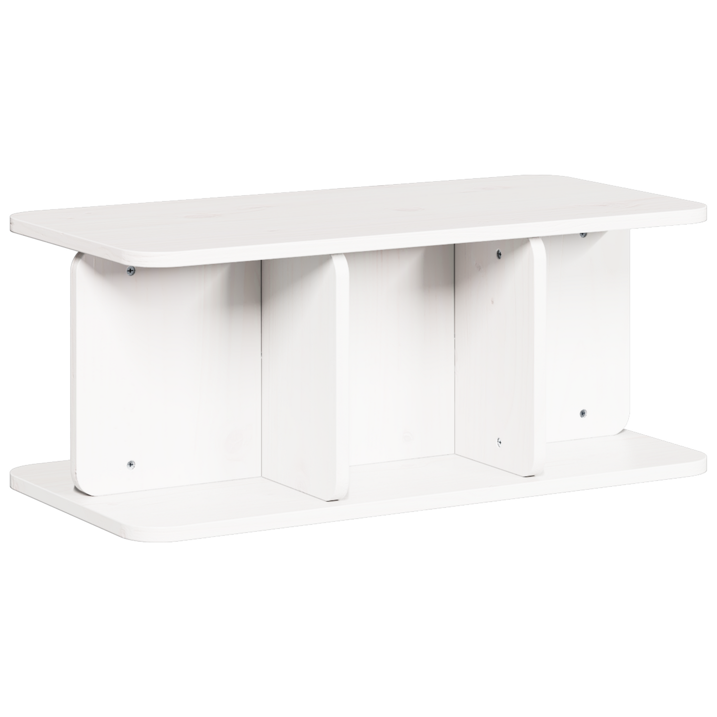 Salongbord Sofabord Hvit 80 x 39,5 x 33,5 cm Massiv furu tre